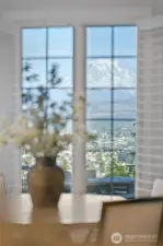 View from the breakfast nook is an incredible spot for morning coffee and sunset views.