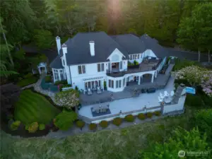 This shot captures the seclusion and ultra private nature of this spectacular home.