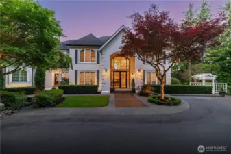 Evening shots are absolutely stunning. The darker it gets, the more beautiful the exterior landscaping lighting is.