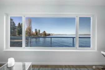 Picturesque views of the Lake looking north from this oversized picture window.