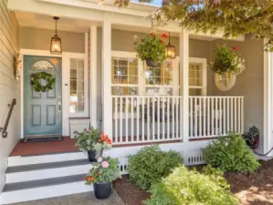 What a welcoming front porch! Perfect for whiling away the hours.