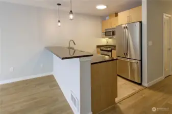 Kitchen and dining area