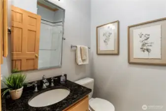 Bathroom with shower on main level