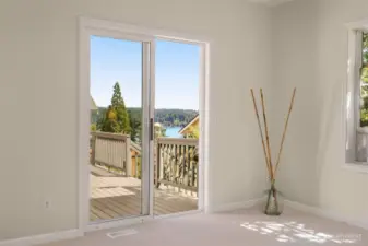 Savor breathtaking sunsets from the peaceful retreat of the primary bedroom.