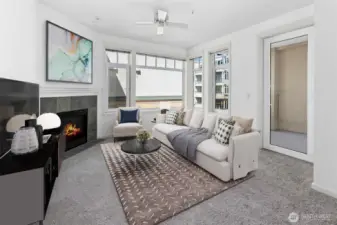 Virtually Staged Pic of Great Room