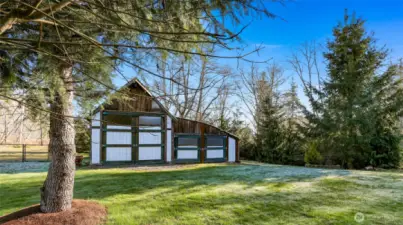 Restored Barn with shop, 12x12 door and 38' RV storage