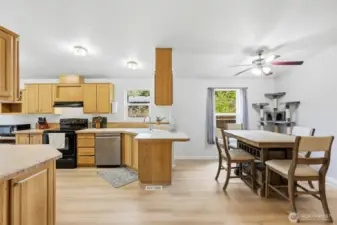 Spacious kitchen featuring ample cabinetry and generous counter space.
