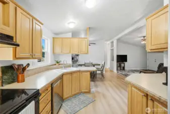 Newer kitchen appliances.