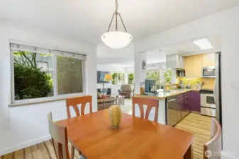 View from dining area