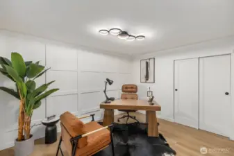 Main floor office room (with full closet)