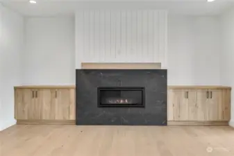 Cozy gas fireplace