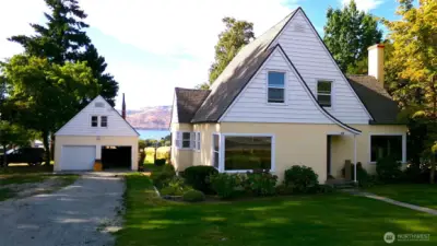 Three Floors! 2 Car garage with living space above it.