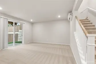 Fully finished daylight basement with large Rec room with walk-out patio.