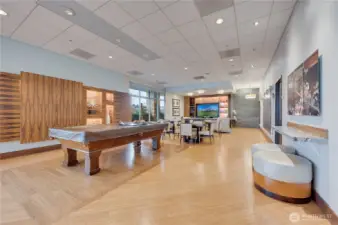 Here's the Club room with the pool table.  This room is very spacious to hold special events.