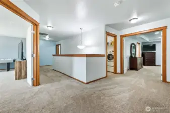 The oversized landing connects the Bedrooms & Laundry Room, with the Primary Suite off to the right.