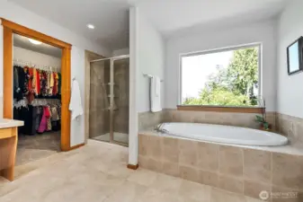 The view from this Primary Bath window is truly magnificent.