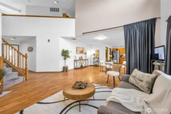 View from living to upper bedrooms,