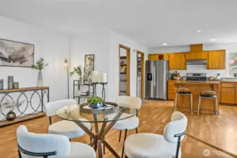 Dining room to kitchen.