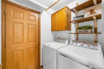 Laundry area to garage.