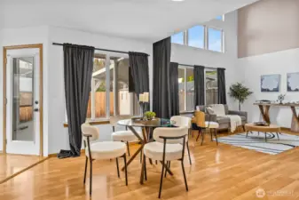 Back door and dining space.