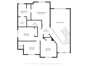 Upper story floorplan.