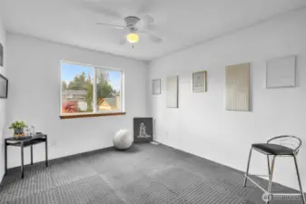 4th bedroom - turned work out room.