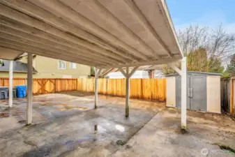 Gate and back yard. New Fencing.