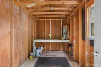 Inside the shed/shop