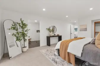 Looking toward attached bath.