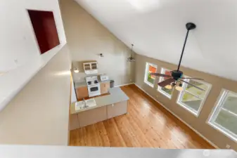 DADU kitchen/ living room (view from loft)