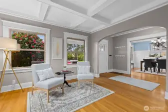 From the fireplace, looking to the front door.