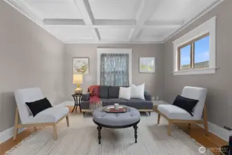 You really have space for almost two different living room set ups.