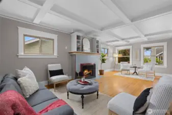 The thoughtfully placed windows provide privacy while filling the home with natural light