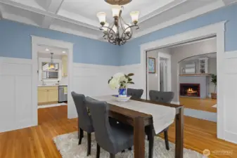 Access to the kitchen, and entry-way from the dining room.