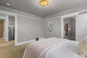 The middle bedroom of the three.