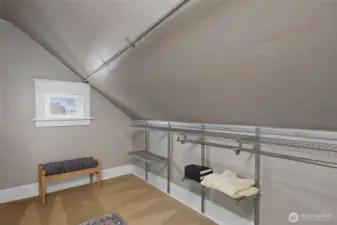 Check out the shelving already built in for you!