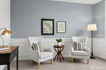 Classy wainscotting, Brand New Carpeting throughout the home!