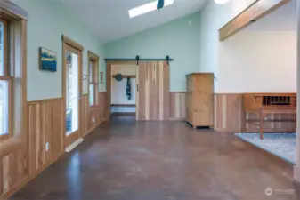 View of main floor entryway to upstairs apartment