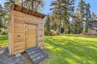 Shed stays with home!
