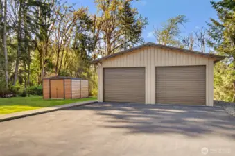 Large two car garage