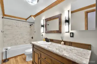 Full bathroom on main floor.