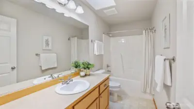 Full Bath on top floor.