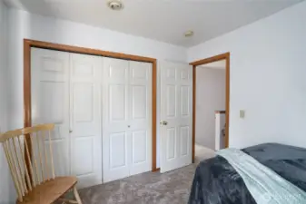 Closet and hallway from the second bedroom