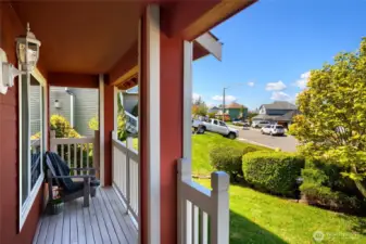 staged front Porch