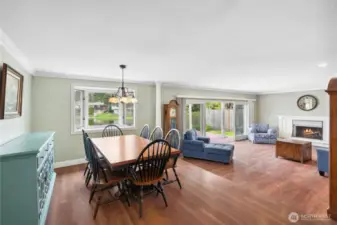 Formal dining and living spaces with picturesque views of the lake!