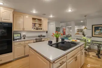 Built-in desk area will help keep household items organized.