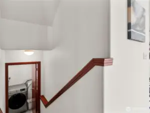 Downstairs to rec room.