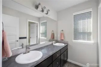 FULL GUEST BATH UPSTAIRS WITH DUAL SINKS