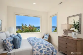 Lower bedroom with views.