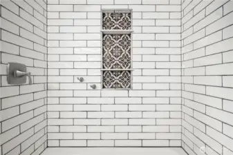 Remodeled bathroom shower